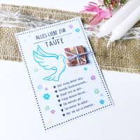 Druckvorlage Geldgeschenk - zur Taufe - Glückwunschkarte - ausdrucken - Geschenkkarte - Taufe Bild 3
