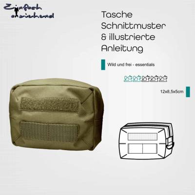 PDF Schnittmuster kleine Gürteltasche mit Adapterfunktionen, Pouch, Leckerlitasche