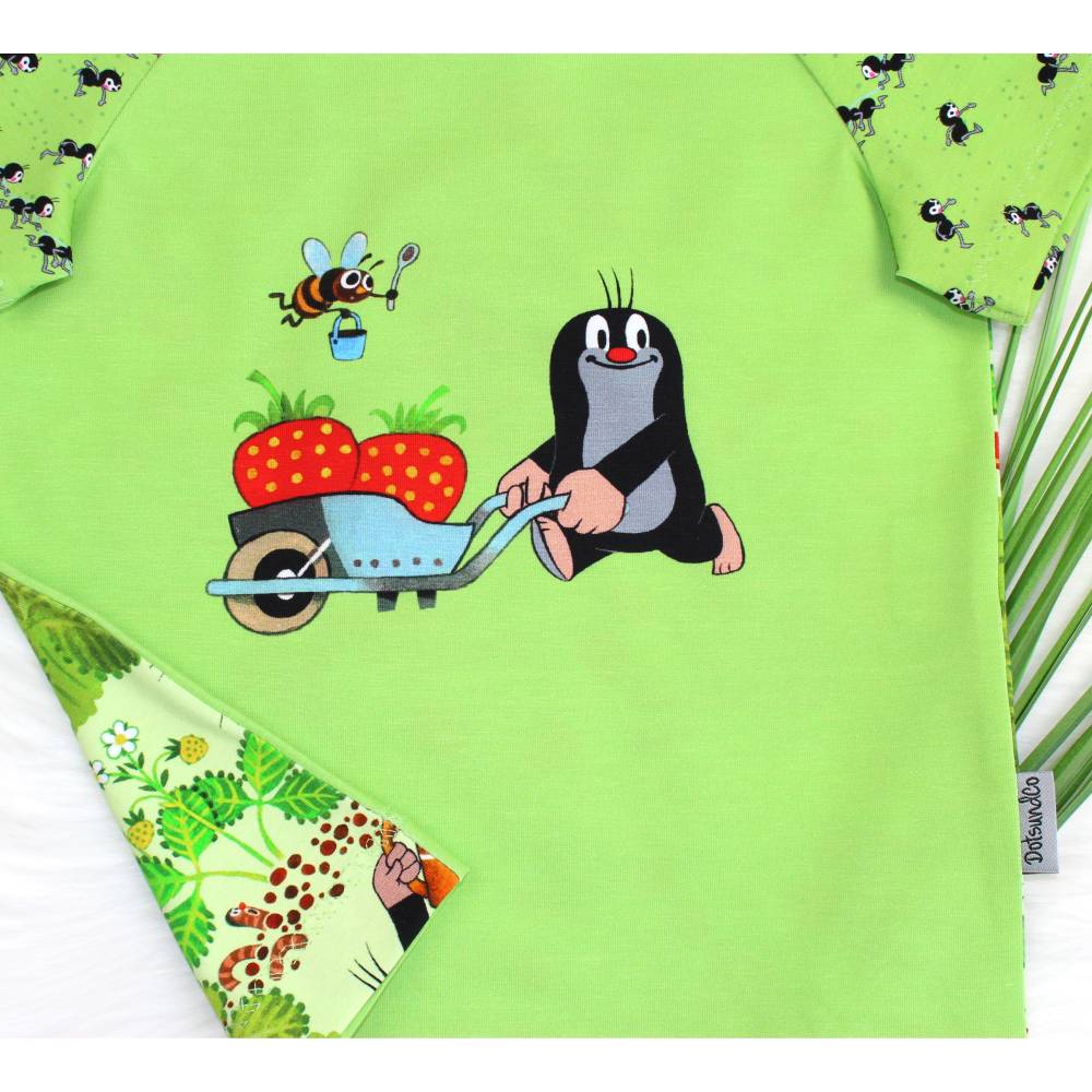 Maulwurf Sommershirt T-Shirt Pauli Erdbeerfeld kurzarm