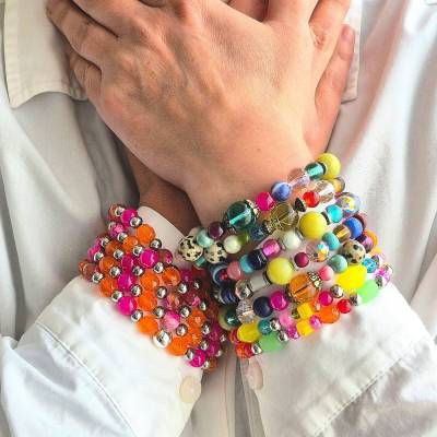 Stretch Armband - bunte Sommer Armbänder - Perlenarmband im Boho-Style - Gute Laune Schmuck