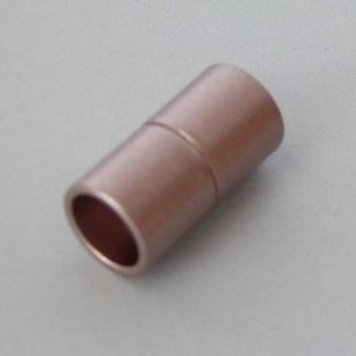 Magnetverschluss, kupfer seidenmatt, Zylinder, Bohrung 8 oder 10 mm, Schmuckverschluß, Verschluß