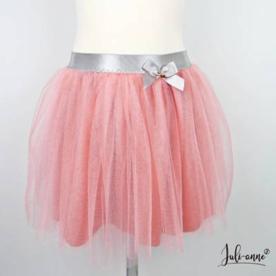 Tüll-Rock Schimmer Rose Rouge (3 Längen)