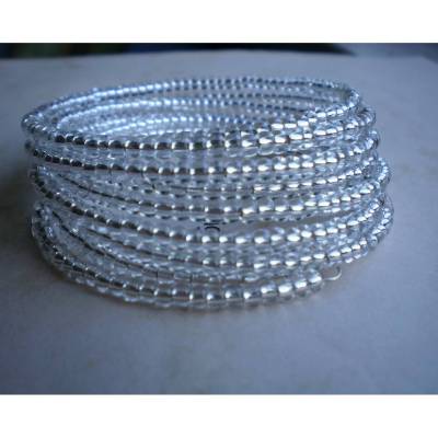 Spiralarmband Armreifen Kristall Silber silbereinzug | Handgefertigter Schmuck