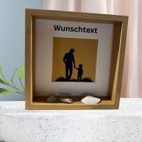 Personalisiertes Geschenk Vater & Sohn – Handmade Bilderrahmen maritim 27x27cm – Maritime Deko der Küste Bild 1