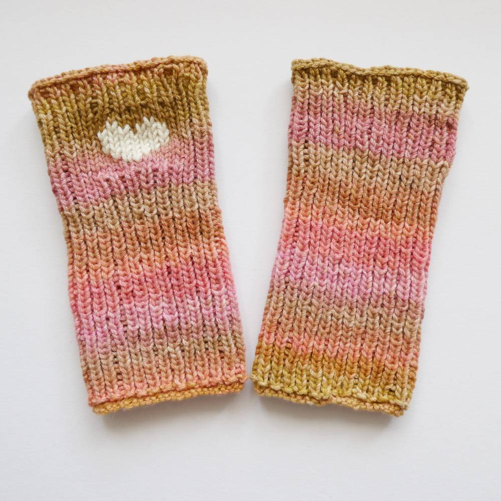 EMOTTOS Damen Beinstulpen 1 Paar - Rippenstrick Leg Warmers Braun/Beige