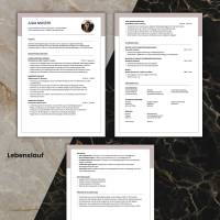 Lebenslauf Vorlage ATS optimiert + ChatGPT eBook | Bewerbungsschreiben Word, Pages, Google Docs Deutsch No.6 Rose Bild 3