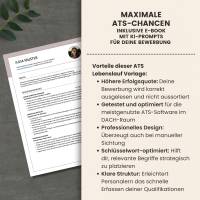 Lebenslauf Vorlage ATS optimiert + ChatGPT eBook | Bewerbungsschreiben Word, Pages, Google Docs Deutsch No.6 Rose Bild 5