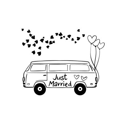 Hochzeitsauto Wedding car PNG SVG Datei - Download Plotterdatei - svg png Datei - Liebe Love Hochzeitspaar Hochzeit Ehe