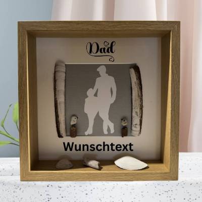 Personalisiertes maritimes Geschenk Handmade – Bilderrahmen für Vater und Sohn