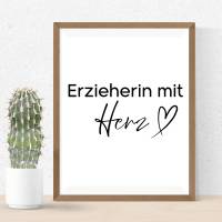 Erzieherin mit Herz PNG SVG Datei - Download Plotterdatei - svg png Datei - Geschenkidee Gift idea - Kindergarten Schul Bild 4
