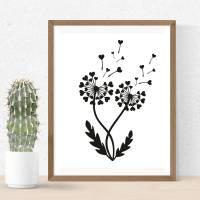 Pusteblume Dandelion Bundle PNG SVG Datei - Download Plotterdatei - svg png Datei - Geschenkidee Gift idea - Blume Bild 2