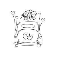 Hochzeitsauto Wedding car PNG SVG Datei - Download Plotterdatei - svg png Datei - Liebe Love Hochzeitspaar Hochzeit Ehe Bild 1