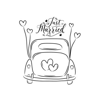 Hochzeitsauto Wedding car PNG SVG Datei - Download Plotterdatei - svg png Datei - Liebe Love Hochzeitspaar Hochzeit Ehe