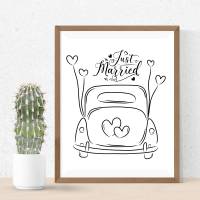 Hochzeitsauto Wedding car PNG SVG Datei - Download Plotterdatei - svg png Datei - Liebe Love Hochzeitspaar Hochzeit Ehe Bild 5