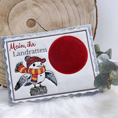 Stickdateien Set Möwe im Scribble Stil – Maritime Deko & ITH MugRug ab 10x10 cm - Doro-Collection