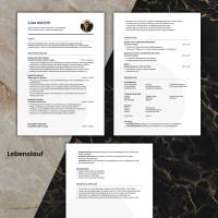 Lebenslauf Vorlage ATS optimiert + ChatGPT eBook | Bewerbungsschreiben Word, Pages, Google Docs Deutsch No.7 Schwarz Bild 3