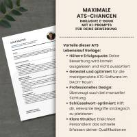 Lebenslauf Vorlage ATS optimiert + ChatGPT eBook | Bewerbungsschreiben Word, Pages, Google Docs Deutsch No.7 Schwarz Bild 5
