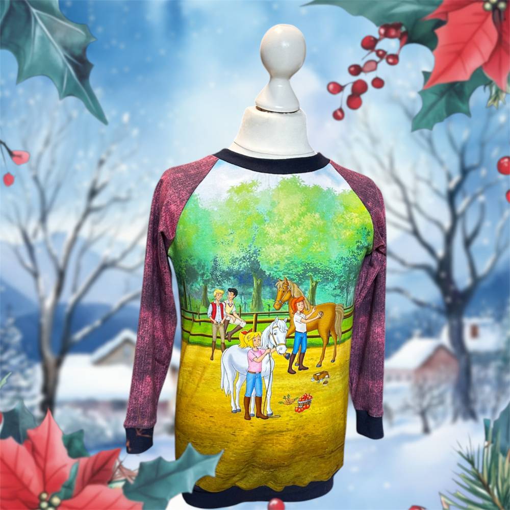 Handmade Pullover mit Bibi und Tina // Kleidung von Bibi und Tina