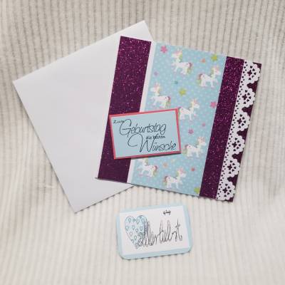 Grußkarte zum Kindergeburtstag in 3-D Gestaltung