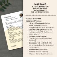 Lebenslauf Vorlage ATS optimiert + ChatGPT eBook | Bewerbungsschreiben Word, Pages, Google Docs Deutsch No.7 Rose Bild 5