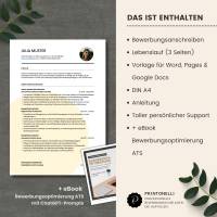 Lebenslauf Vorlage ATS optimiert + ChatGPT eBook | Bewerbungsschreiben Word, Pages, Google Docs Deutsch No.7 Rose Bild 6