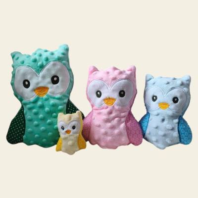 Stickdatei Eule Kuscheltier – In the Hoop Set für Stickmaschine | Design-by-Jasmina