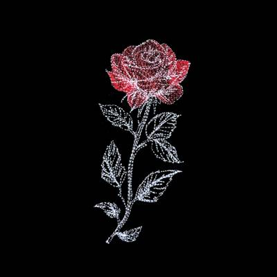 Stickdatei Rose Muttertag Relief 18x30/20x30/20x26/20x28