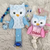 Stickdatei Eule Schnullertuch & Knistertuch – In the Hoop Set für Stickmaschine | Design by Jasmina Bild 4