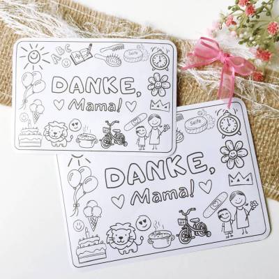 Druckvorlage Muttertag - Karte zum Ausmalen - Muttertagskarte - Geschenkkarte - zum ausdrucken - Ausmalbild - Kinder