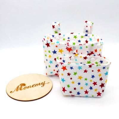 Lenkertasche mit bunten Sternen – für Kinderfahrrad & Laufrad – Handmade – in 2 Größen erhältlich 