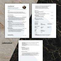 Lebenslauf Vorlage ATS optimiert + ChatGPT eBook | Bewerbungsschreiben Word, Pages, Google Docs Deutsch No.7 Blau Bild 3