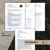 Lebenslauf Vorlage ATS optimiert + ChatGPT eBook | Bewerbungsschreiben Word, Pages, Google Docs Deutsch No.7 Blau Bild 4