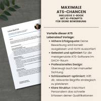 Lebenslauf Vorlage ATS optimiert + ChatGPT eBook | Bewerbungsschreiben Word, Pages, Google Docs Deutsch No.7 Blau Bild 5