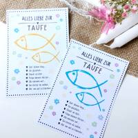 Druckvorlage Geldgeschenk - zur Taufe - Fisch -Glückwunschkarte - ausdrucken - Geschenkkarte - Gratulation Bild 3