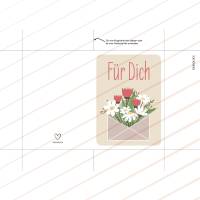 PDF Vorlage | Klappkarte | Postkarte | Für Dich | Muttertag | Karte | Druckvorlage A4 | Datei Bild 3