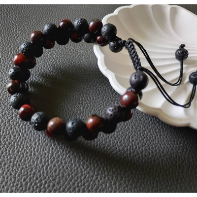 Doppel Armband, Herren Armband mit Knotenverschluss, Makramee Armband, verstellbar