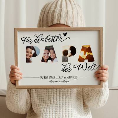 Vatertag Geschenk Foto Poster DIY | personalisiert & individuell