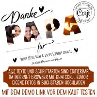 Vatertag Geschenk Foto Poster DIY | personalisiert & individuell Bild 4