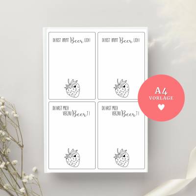 Karten für Geschenktüten 