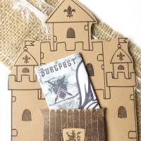 Druckvorlage Kindergeburtstag Einladung, Ritterburg, drucken, Ritter, Geburtstagseinladung, Bastelvorlage, Burgpost Bild 6