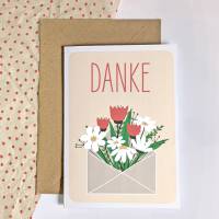 PDF Vorlage | Klappkarte | Postkarte | Danke | Muttertag | Karte | Druckvorlage A4 | Datei Bild 2