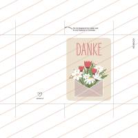 PDF Vorlage | Klappkarte | Postkarte | Danke | Muttertag | Karte | Druckvorlage A4 | Datei Bild 3