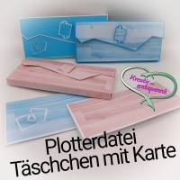Plotterdatei Taeschchen mit Karte Bild 1