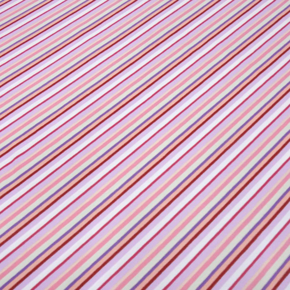 Jersey Stoff Stoff Lila Pink Gestreift Stoff Baumwolle Jersey Mit