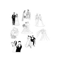 Hochzeitspaar Bundle PNG SVG Datei - Download Plotterdatei - svg png Datei - Liebe Love Hochzeitspaar Hochzeit Ehe Braut Bild 1