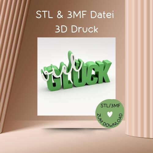 Digitale Datei, 3D-Druckdatei, STL bzw. 3MF, Schriftzug 