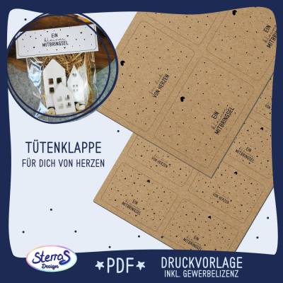 Druckvorlage Tütenklappe 