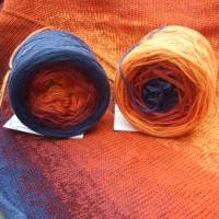 100% Schurwolle Merino extrafein Bobbel gefachter Farbverlauf Wolke 7 Küstensonne 4-fädig Bild 1