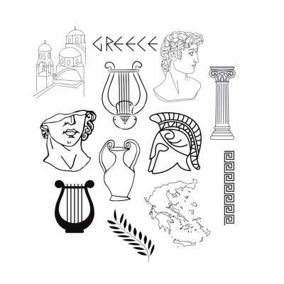 Griechenland Greece Bundle PNG SVG Datei - Download Plotterdatei - svg png Datei - Skulpturen Europe Sculptures Kreta Cr
