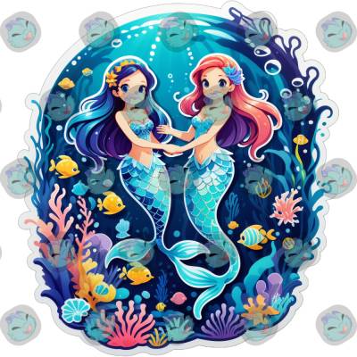 Bügelbild Meerjungfrauen